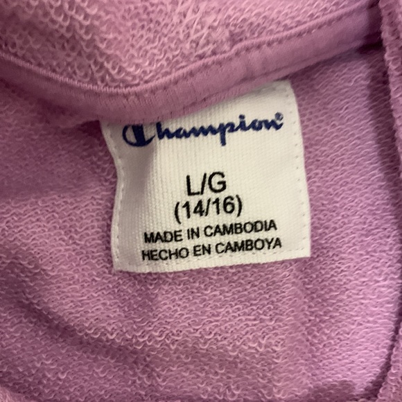 Champions girls 14/16 hoodie purple - Picture 2 of 2